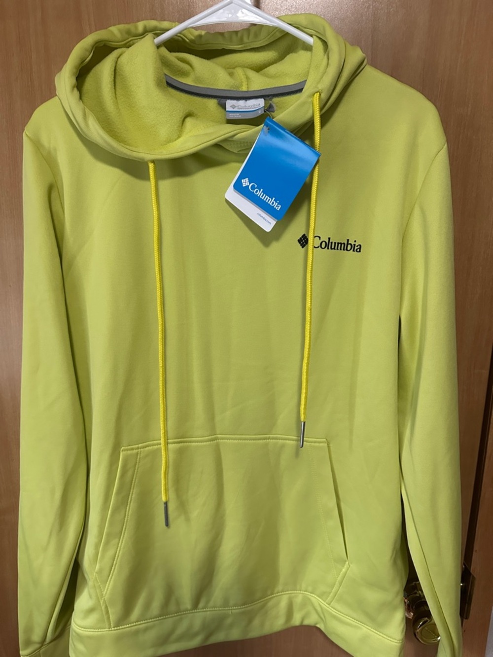 Columbia Men's Neon Yellow Crewneck Hoodie